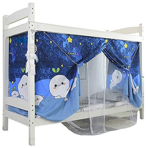 EDITHA Bed Mosquito Nets Bedding Curtain Blackout Cloth Bed Canopy Single Sleeper Bunk Bed Bunk Tent (Style 4(Bed Curtain+Bed Net), 45.394.4in)