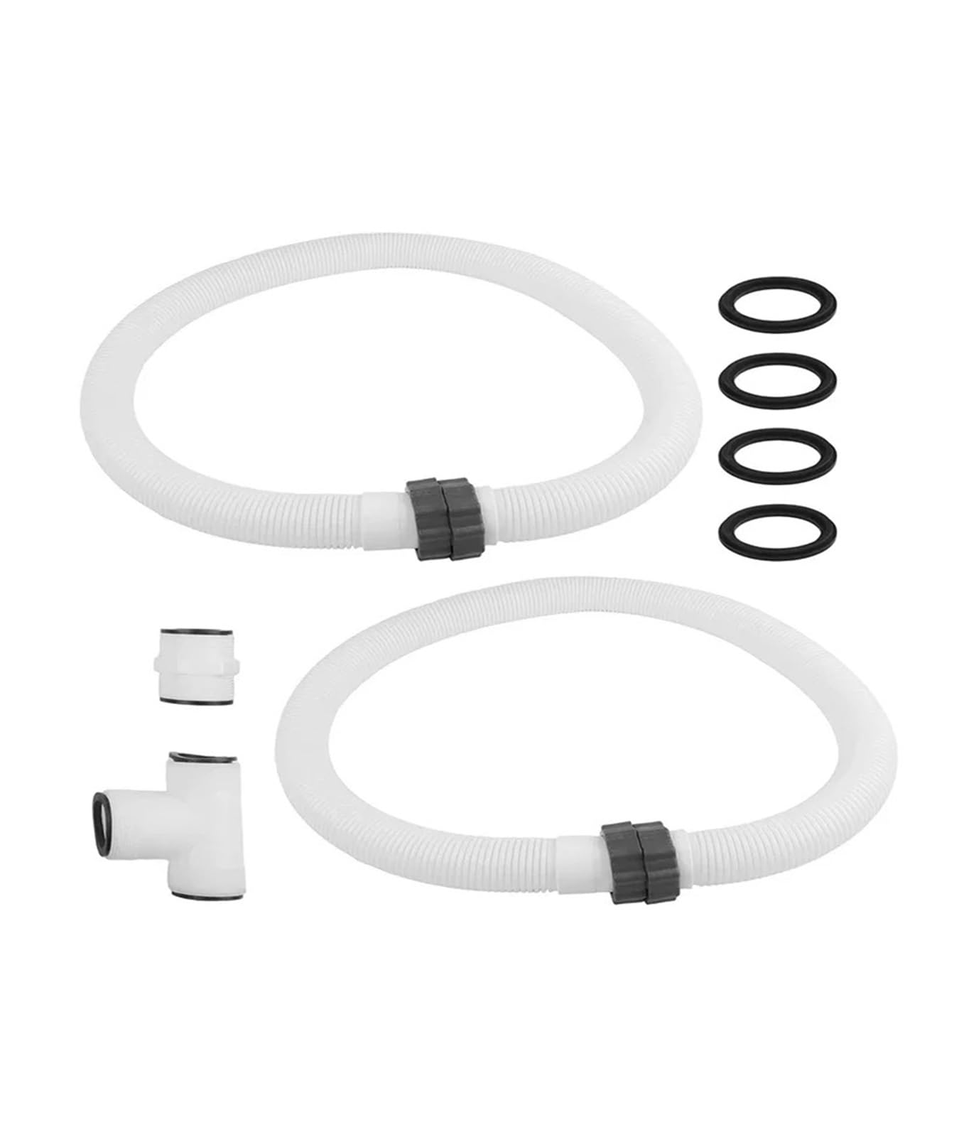 Affidabile kit di tubi per pompa filtrante per piscina, 2 tubi con raccordi splitter e deviatore a T per un facile collegamento, accessori per piscina ad alte prestazioni