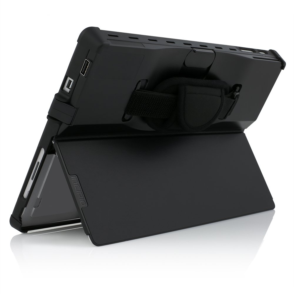 IncipioSECURITY CASE - Étui de protection pour tablet PC - avec lecteur de cartes SmartCard - noir - pour Microsoft Surface Pro (Mi-2017), Pro 4, Pro 6