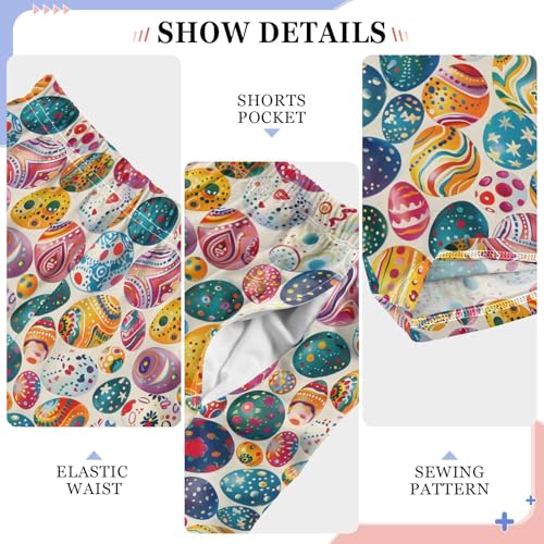 Pajama Pants Easter Eggs Print PJ Bottoms Sleepwear Lounge Sleep Pant with Pockets4