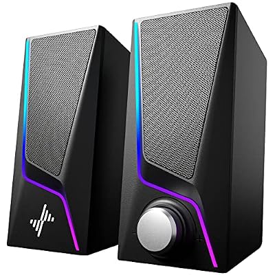 Nylavee Computer Speakers for Desktop, PC Speakers with 6 Lighting Modes