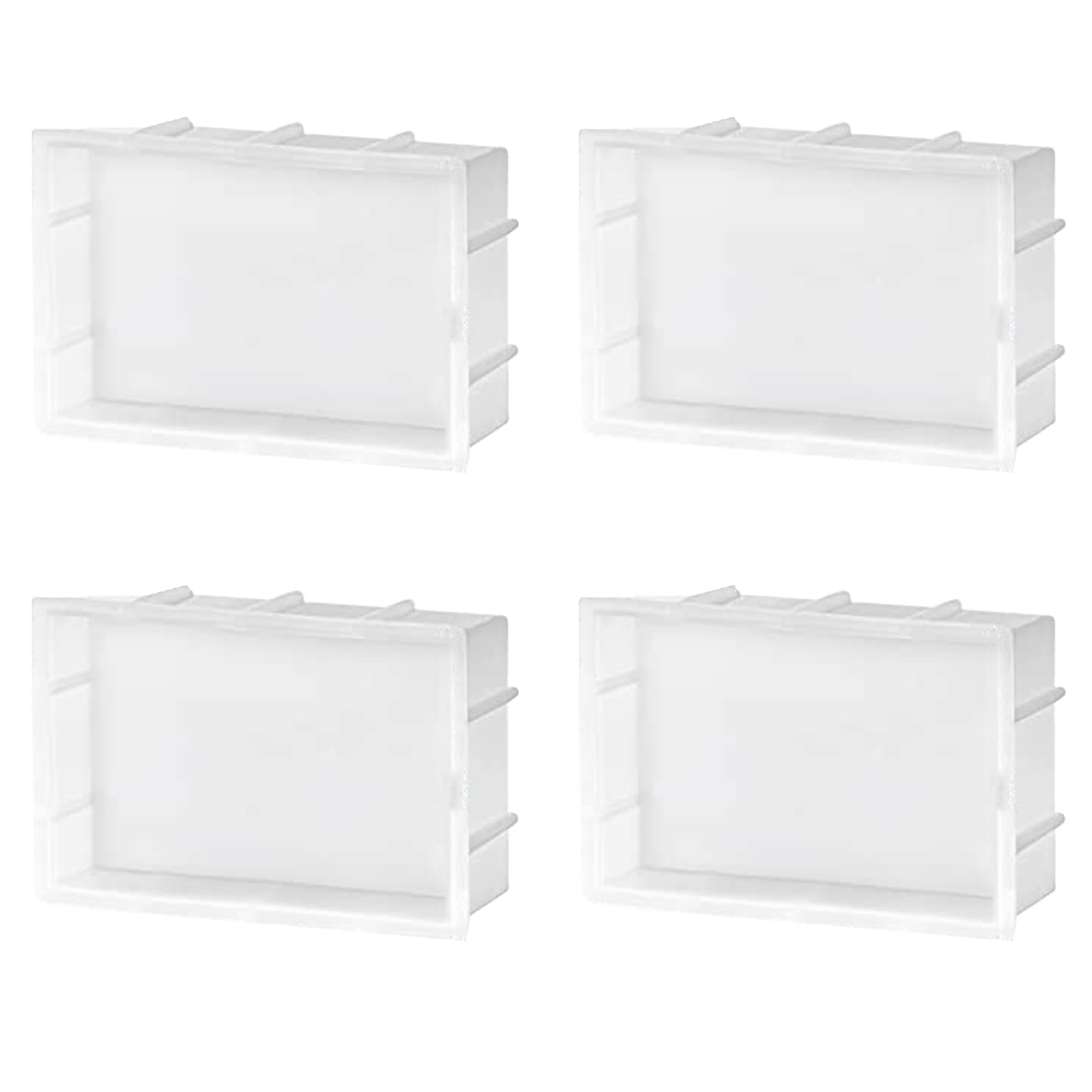 Hndhbfgrt 4X Large Resin Molds, Rectangle Silicone Molds for Resin Casting, Epoxy Resin Molds for Flower Preservation