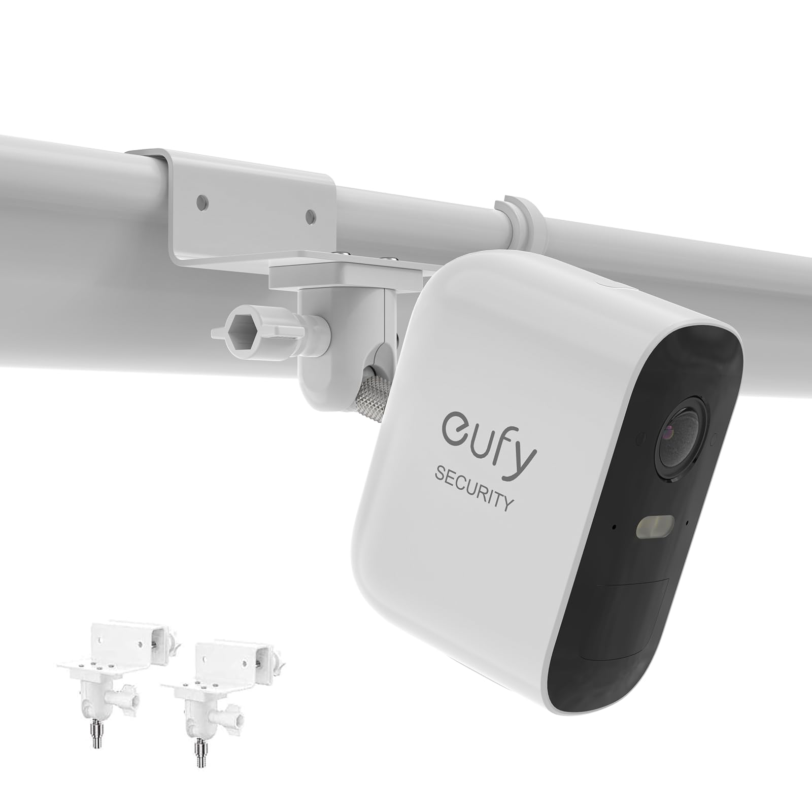Holaca White Gutter Mount Compatible With Eufycam 1/2/2C/2C Pro/3/3C/E, Arl O Pro 2/3/4/Ultra 1&2/Essential Surveillance Cameras, And Other Cameras With 1/4" Thread, | 2Pcs