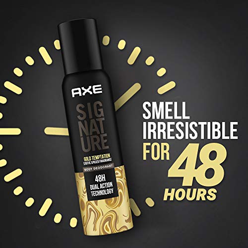 Image of Axe Signature Gold Temptation Long Lasting No Gas Deodorant Bodyspray Perfume for Men, 154 ml