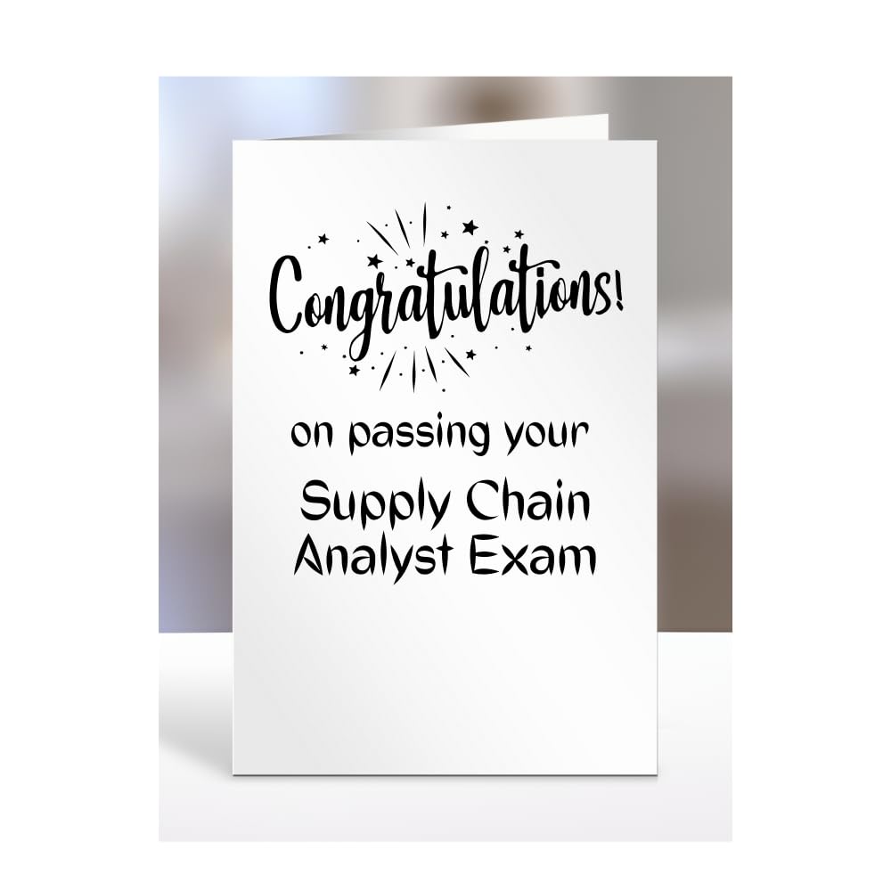 Congratulations on passing your Supply Chain Analyst exam card, gifts for men, women, friend, colleague, boss, manager, presents for christmas, A5-244c_206