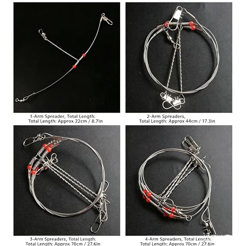 Set de 10 rigs de acero inoxidable para pesca miniatura 2