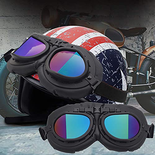 Image of Peicees Vintage Helmet Goggles Motorcycle Goggles Bike Motorcross Pilot Goggle