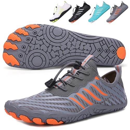 Image of Hike Barefoot Shoes Womens Men,Unisex Barefoot Water Shoes Breathable, Anti-Slip Hiking Footwear for Athletic Wide Toe Shoe Footwear for Hiking, Walking, Running, Yoga, and Water Sports