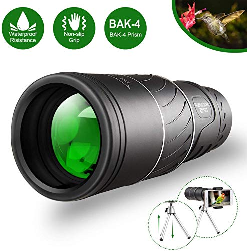 Monocular Telescope,16x52 Monocular Dual Focus Optics Zoom Telescope, Day & Low Night Vision- [Upgrade] Waterproof Monocular with Durable and Clear FMC BAK4 Prism Dual Focus for Bird