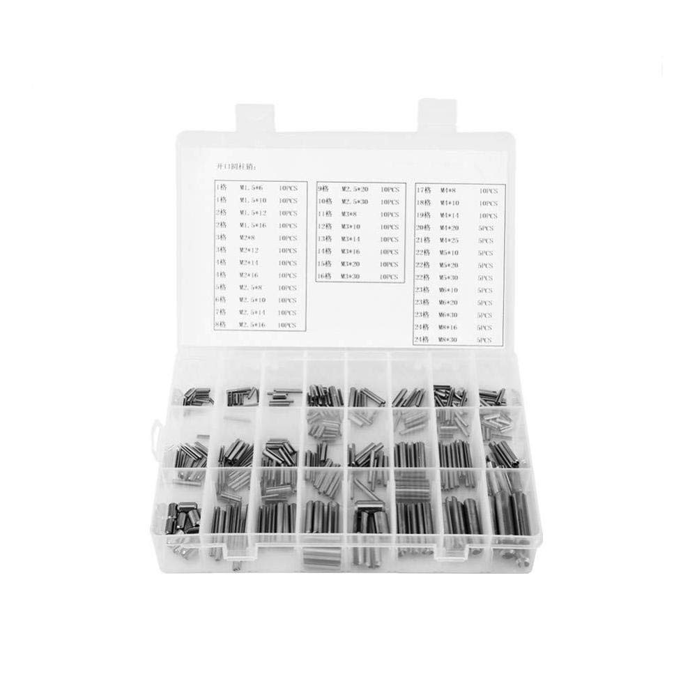 280 Piezas Conjunto de de Pasadores Reloj,Caja de Pasadores Acero Inoxidable Rolson Tools M1.5 M2 M2.5 M3 M4 M5 M6 M8 para la Industria Mecánica con Caja de Plástico