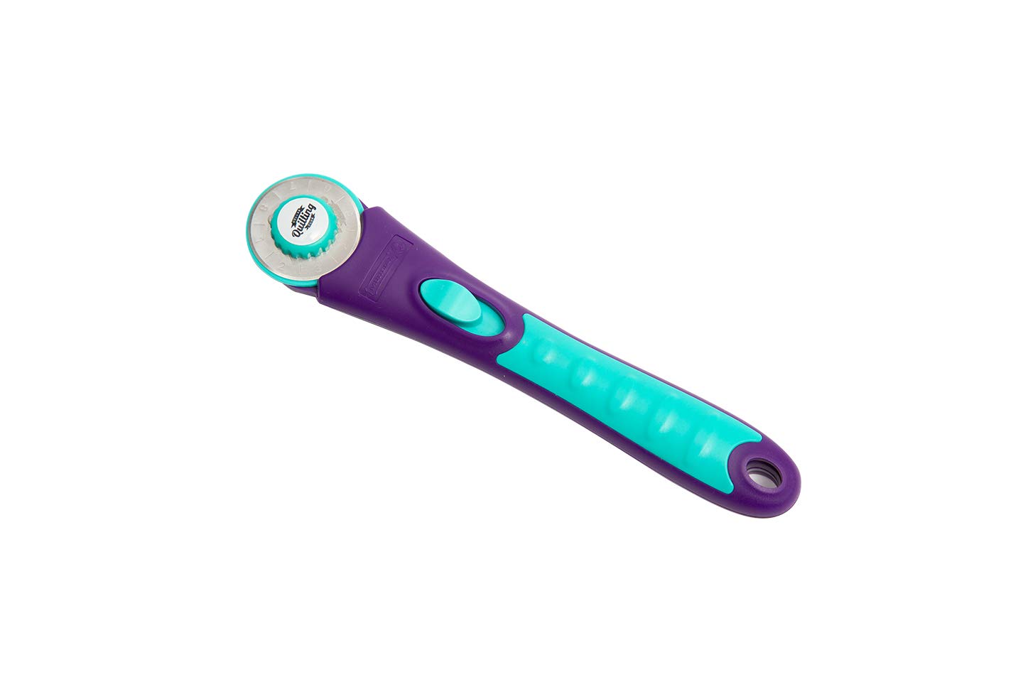 Mundial 28 mm Rollschneider-Stick, ergonomisch mit weichem Gummigriff, beidhändig verwendbar, japanische SKS-7-Stahlklinge, beschleunigt das Schneiden von Stoff, Dual-Action-Sicherheitsverriegelung,