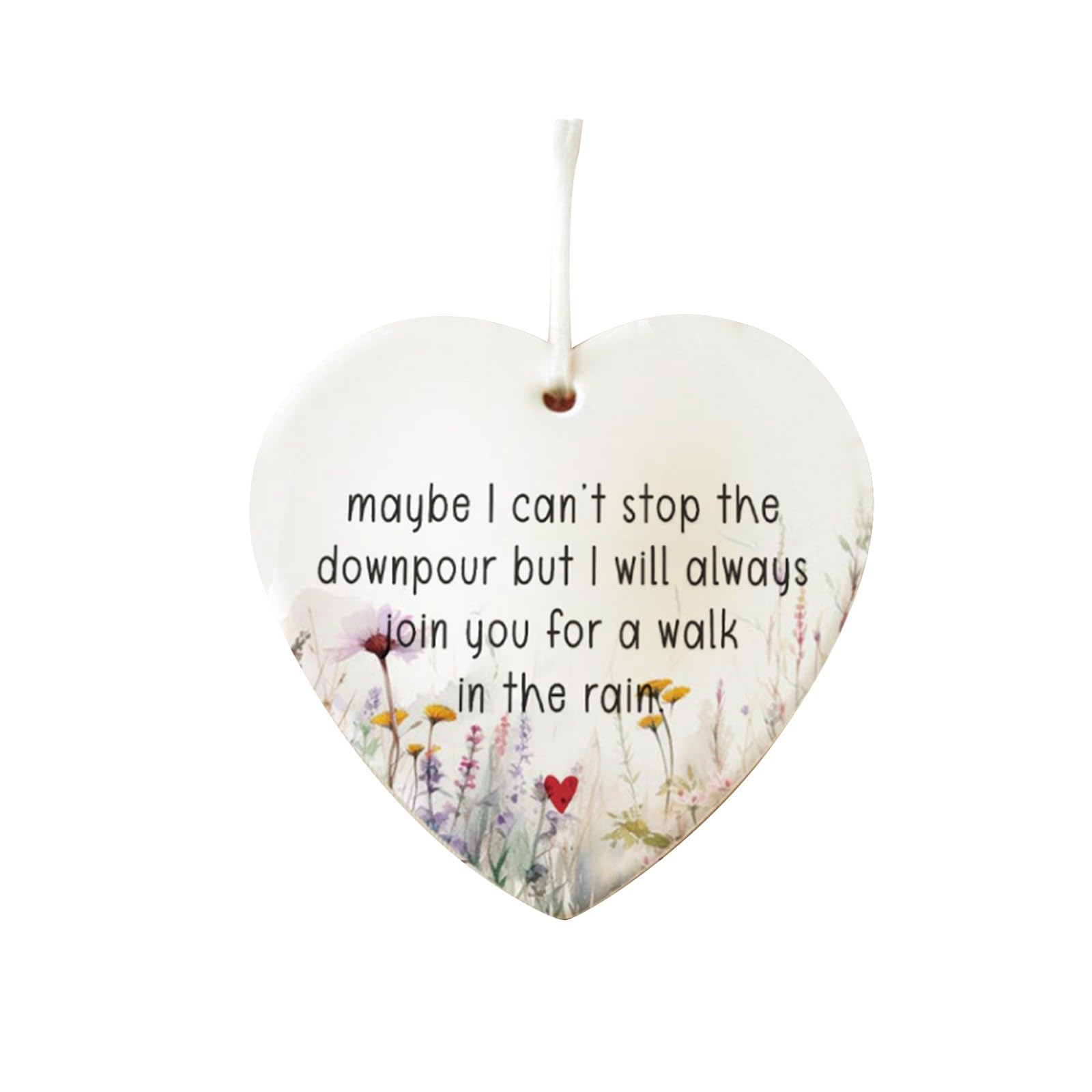 Friendship Hanging Heart Ornament, Acrylic Heart Friendship Gift for Her, Encouragement Gifts Heart Shape Pocket Hug Token Gifts Support Friendship Keepsake