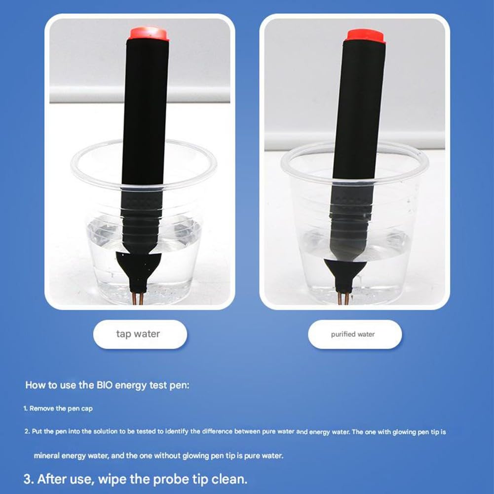 Leitfähiger Erdungsprüfer Stift zur Prüfung der elektrischen Durchgängigkeit von geerdeten Produkten - 124 x 18 mm, Kunststoffgehäuse, inklusive 3 LR41-Batterien, Schwarz & Rot