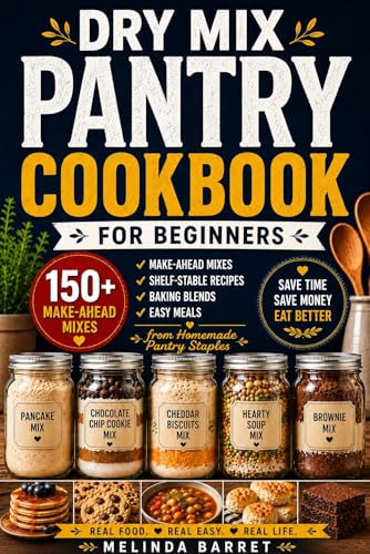 Dry Mix Pantry Cookbook for Beginners: 150+ Make-Ahead Mixes, Shelf-Stable Recipes, Baking Blends, and Easy Meals from Homemade Pantry Staples (THE DRY MIX PANTRY SERIES)