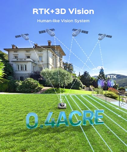 Image of YARDCARE N1600 PRO Wireless Robotic Lawn Mower, RTK & Vision Navigation, Up to 0.4 Acre Coverage, Smart App Control, Multi-Zone Mapping, Systematic Mowing Robot