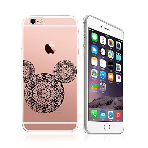 DECO FAIRY Compatible with iPhone 6 / 6s, Cartoon Anime Animated Cute Animal Mandala Lace Pattern Ultra Slim Silicone Phone Case Back Cover