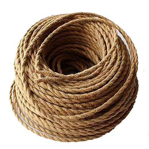 Cable eléctrico REACHYEA estilo antiguo, cuerda retorcida, trenzada, colgante, para luz o...