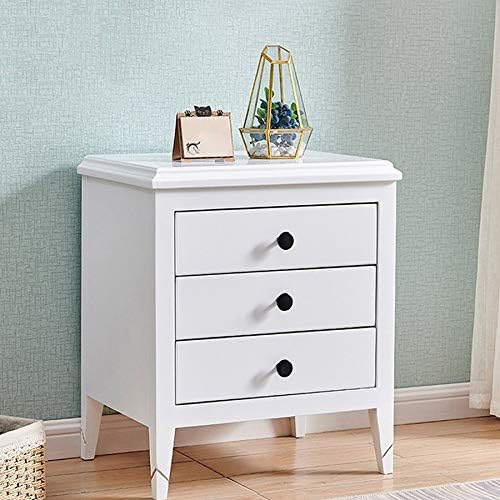 Anmytek Nightstand With 3 Drawers, Modern Wood Night
