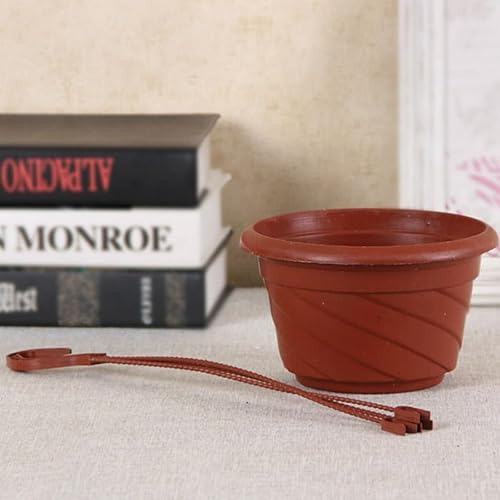 Miniatura 7 de DOITOOL 12 unids octogonal de plástico maceta soporte para plantas soporte de hilo al aire libre perchas plástico planta pared plantador plástico