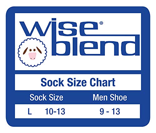 Wise Blend Men's Everyday Crew Socks, 1 Pair, Medium, Shoe Size M 9-133