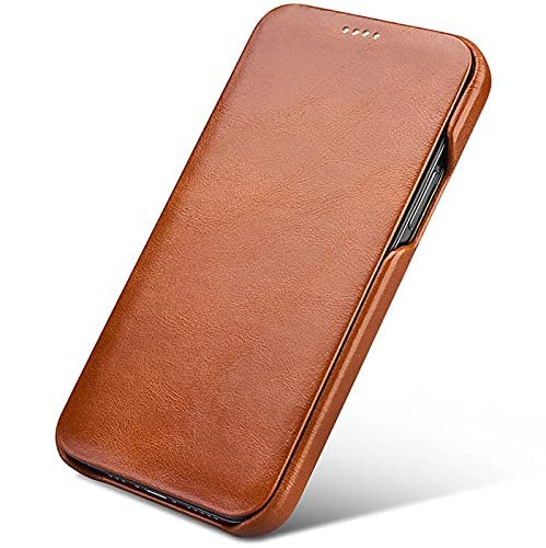Image of WHITBULL Slim Magnetic Closer Stand Leather Flip Case Cover Compatible with Motorola Moto Edge 60 Pro 5G - Brown