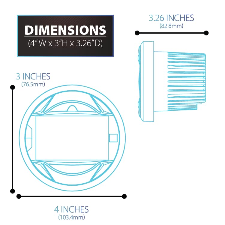 Image of Dual Electronics MXPGH52 Gauge Hole Marine Stereo IPX6 with 6.5 inch Speakers | IPX6 waterproof rating, two 6.5 inch marine speakers, wireless remote & antenna included, Bluetooth, complete gauge-mount kit