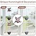 JIADEXIN Rain Chains for Gutters, 8.8 Ft Rain Chains with 8 Cups & 9 Hummingbird Decor, Rain Barrels to Collect Rainwater from Gutter, Gutter Downspout Extensions