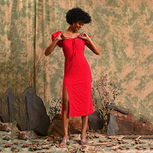 Image of PINACOLADA Women Stylish Casual Midi Dresses
