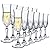 YANGNAY Champagne Flutes Set of 12, Elegant 4 oz Sparkling Wine Glasses with Long Stem, Perfect for Birthdays Weddings