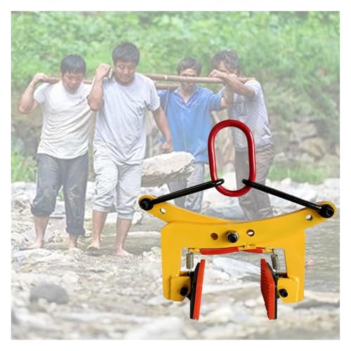 Yellow Adjustable Plate Vertical Clamp, Marble/Concrete Slabs/Hollow Tile One-Piece Design Lifting Clamps, Scissor Lifter Tool with Rubber Non-Slip Chuck(4.7-5.5 in/12-14cm)