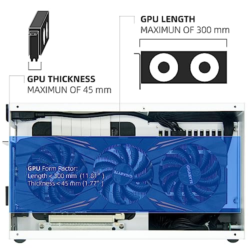 Sgpc Itx Mini Case - New K49(Steel)/Upgraded Version Of K55,Full-Size Gpu Compatible,2 Handles,Vented Panel - 2 Steel & 1 Acrylic Side Panels / 6L Small Itx Case #TOP5