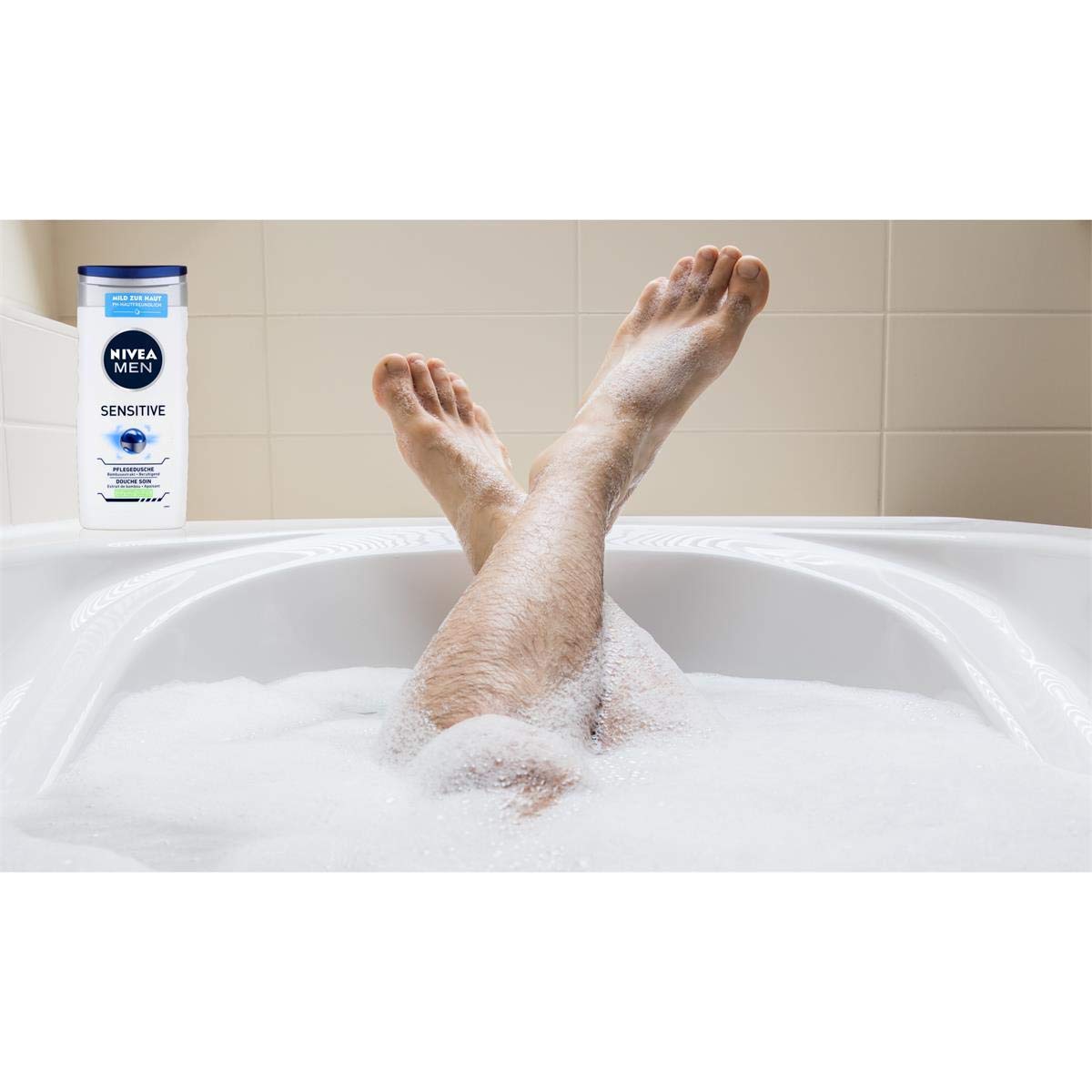 NIVEA MEN Sensitive Douchegel - 3 x 250 ml - Voordeelverpakking, 83.33 ml (pack of 3) - Image 2