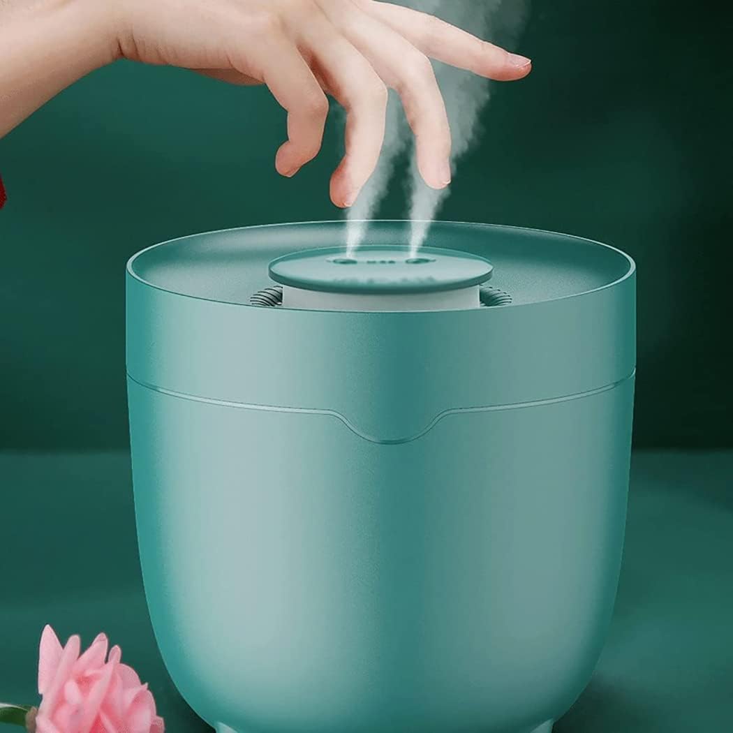 2L Dual Spray Humidifier-Desktop Aromatherapy Spray-Auto Shut-Off Super Quiet Air Humidifier for Bedroom Small Room Office Travel,White,Rechargeable