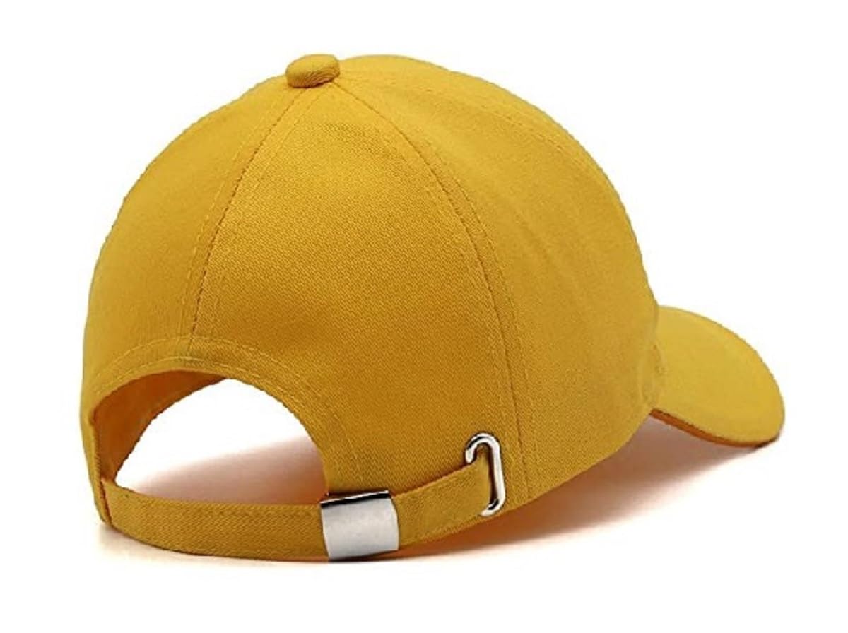 SELLORIA Brand Soft Cotton Adjustable Unisex Cap for Men and Women Freesize Baseball Caps (Pack of 2) (Gray,Yellow) - Image 6 thumbnail