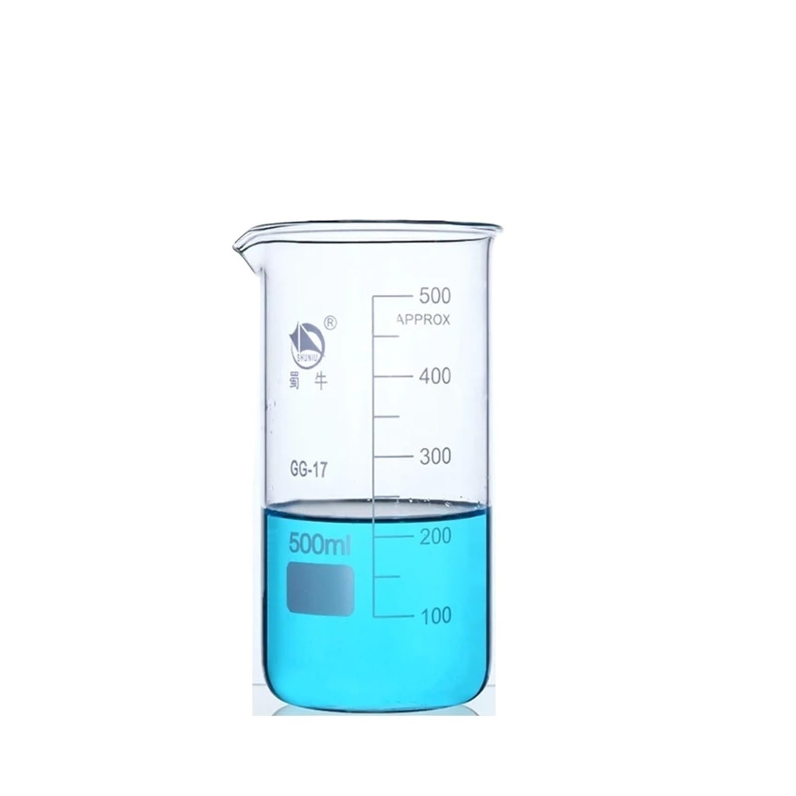Becher graduato in Vetro borosilicato Alto da Laboratorio, in Forma Alta, Attrezzatura da Laboratorio(600mL 2pcs)