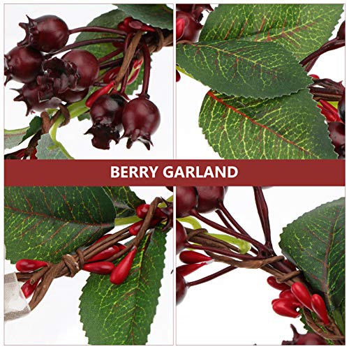 image for Frcolor Christmas Flower Headbands with Artificial Berry Floral Crown 