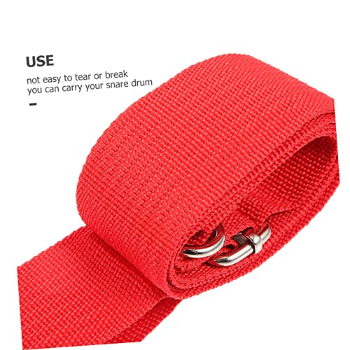 Snare Drum Strap Red Suspenders Back Carrier Suspenders Drum Belt Metal Clip Snare Drum Sling Strap Marching Snare Drum Sling Marching Snare Drum Belt Drum Slings #TOP4