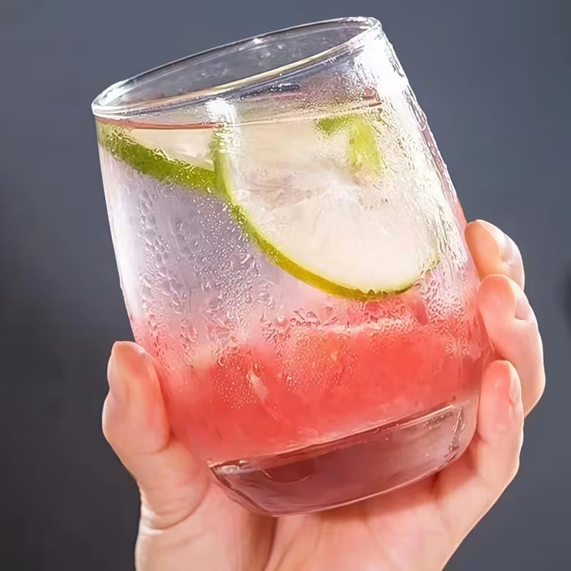 Image of PrimeWorld Juice Glass Set of 6 - 250 ml Premium Clear Drinking Glasses | Water, Juice, Milk, Cocktails, Mocktails Glass Set | Durable, Crystal-Clear, Dishwasher-Safe Daily Use Tumblers