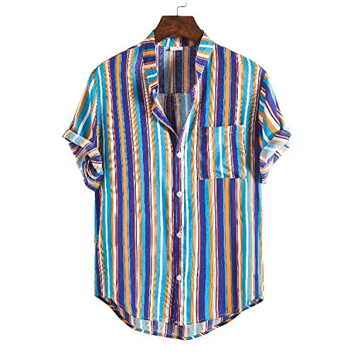 Chemise funky mode bleu azur pour célébrer l'esprit des vacances et des fêtes entre amis