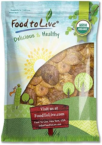 Organic Turkish Smyrna Figs, 8 Pounds – Non-GMO, Sun-Dried, Unsulfured, No Added Sugar, Kosher, Vegan, Bulk. Soft Chewy Texture. Dried Fruit Snack. Rich in Fiber. Great for Granola, Yogurt, Smoothies.