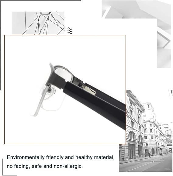 RICH MODE Fashion glasses men clear lens ultra light non prescription eyeglasses semi rimless spectacles slim eyewear black