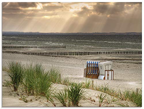 ARTland® Strandkörbe an einem verlassenen Strand
