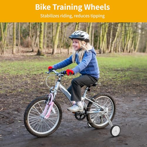 Ruedas de Entrenamiento para Bicicletas de 18, 20, 22 Pulgadas, Construcción Metálica, Soportes Universales Ajustables con Rueda de 5.1 Pulgadas, Fácil Instalación para Equilibrio Trasero miniatura 3