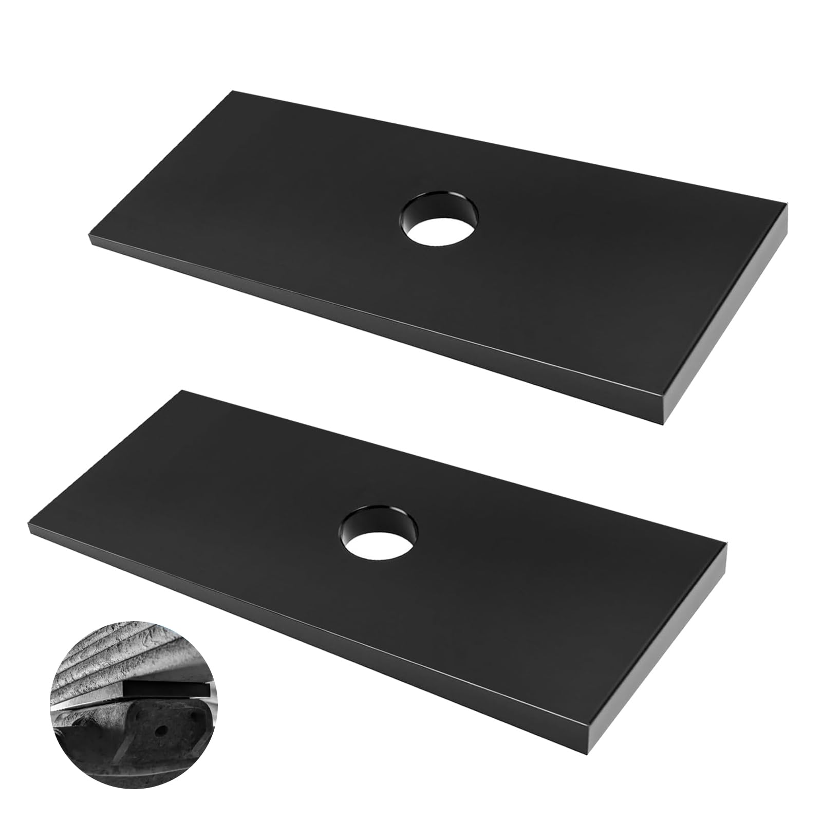 Photo 1 of 2.5 Degree Universal Axle Shims for Leaf Springs & Lift Blocks, Angle Correction Wedges Fit Standard Single-Pin Blocks & 2.5" Springs, Correct Pinion Angle and Reduce Driveline Vibration – 2 Pack