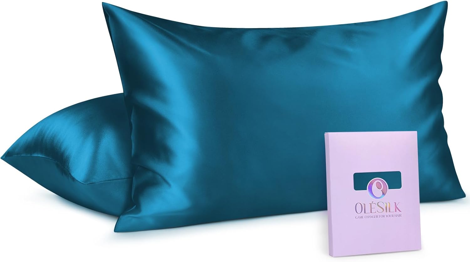 OLESILK 100 SilkPillowCases 2 Pack for Hair and Skin, Mulberry Silk