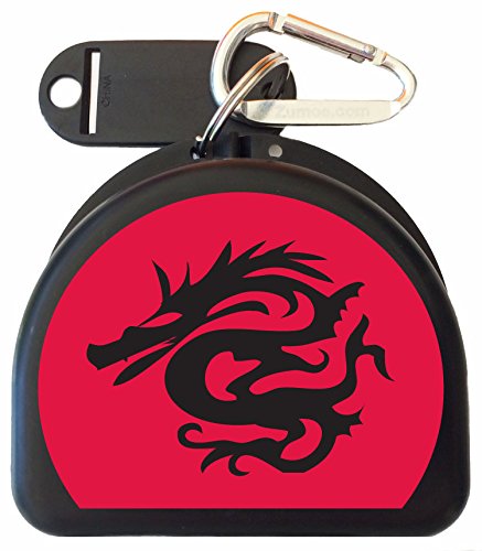 Zumoe Mo Cased, Retainer Case, Mouthguard Case - Black Dragon