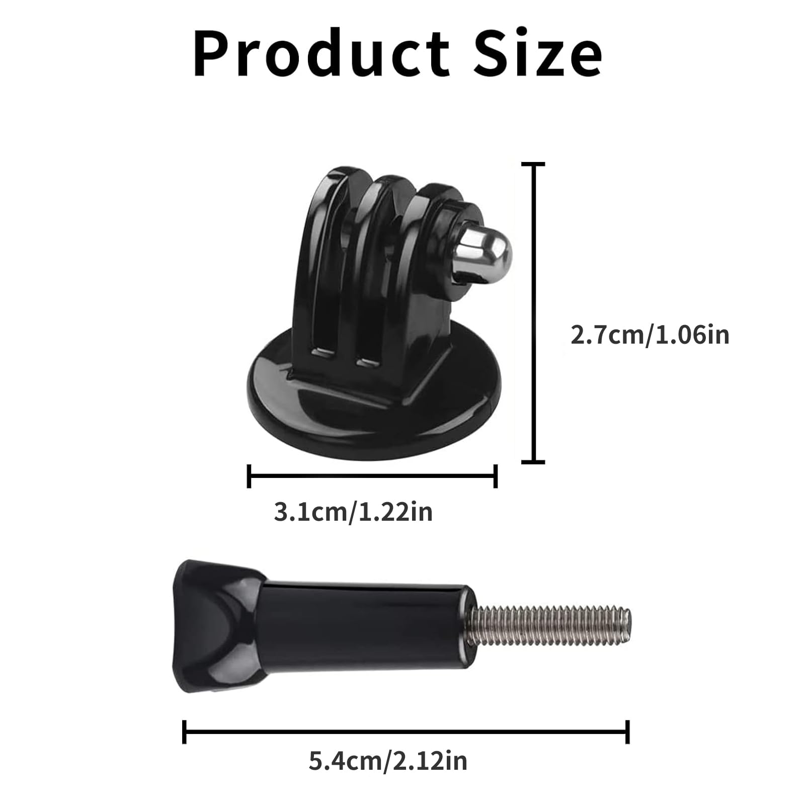 Adattatore Treppiede Per GoPro - 2 Pezzi, Compatibile Con Hero 5-10, In Alluminio E Plastica - Foto 7