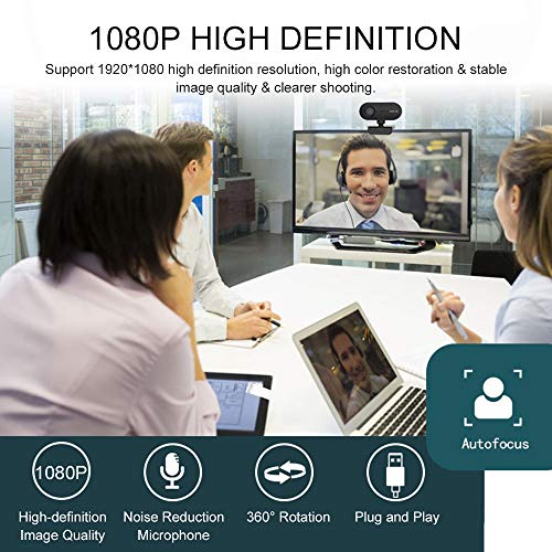 OWSOO P7 USB Webcam 1080P Câmera de computador de alta definição Câmera de conferência com foco auto