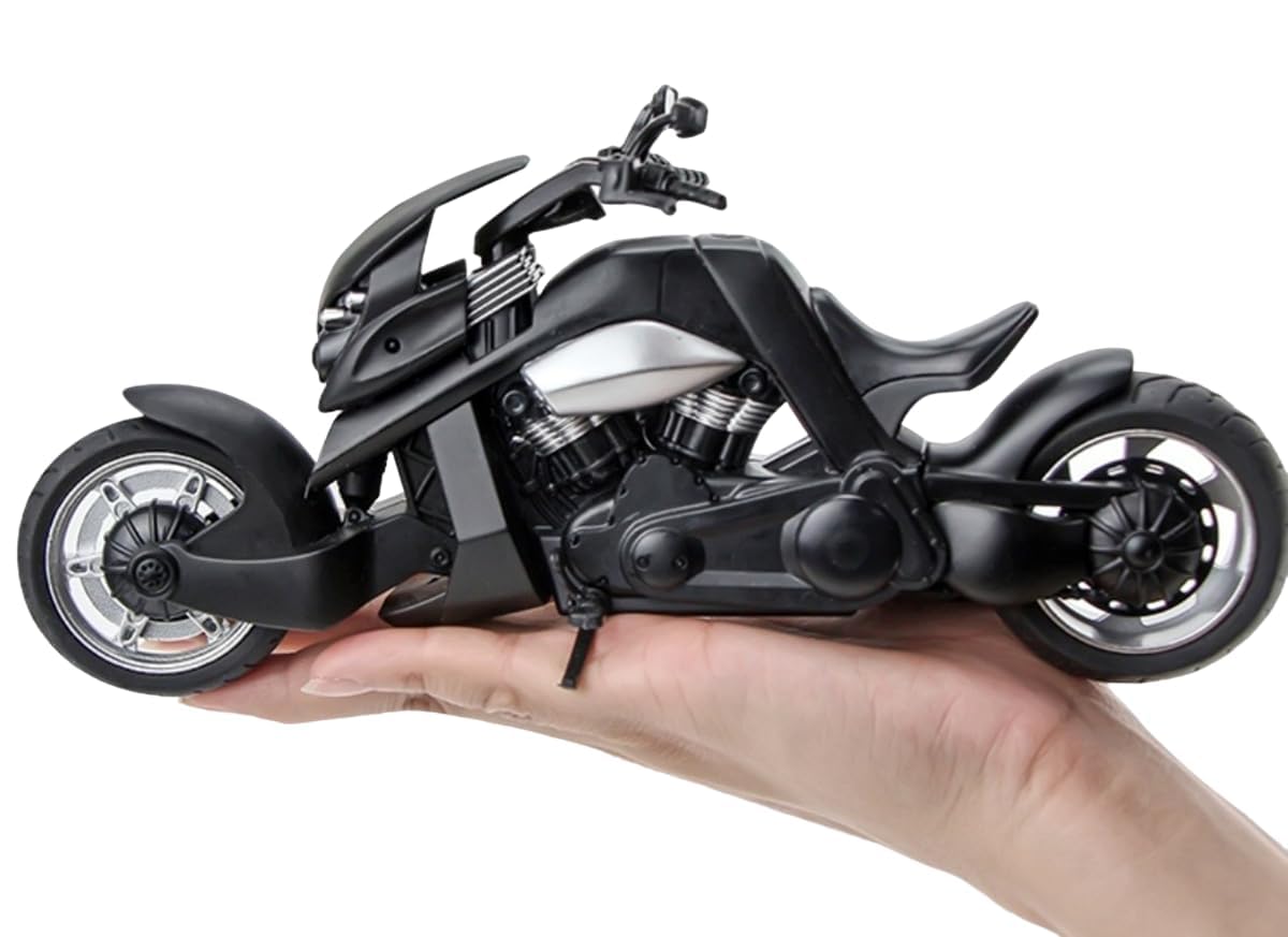 1:12 Yamaha Travertson V-Rex Alloy Motorcycle Toy Pull Back Toys with Light & Sound, Tiny Gift, Latte Motorcycles Toys for Kids Boys Best Birthday Gift & Decoration 2