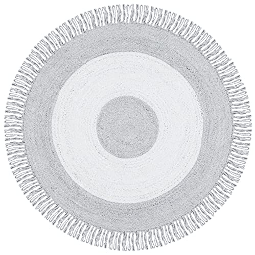 Tapete redondo SAFAVIEH Cape Cod 6' Gris/Marfil miniatura 2